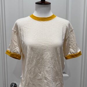 Madewell yellow collared t-shirt - Small